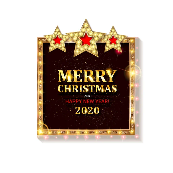 Vektor Weihnachten und Neujahr 2020 — Stockvektor