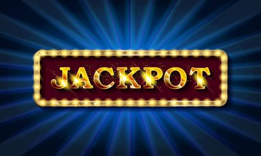 Shining retro işareti Jackpot afiş