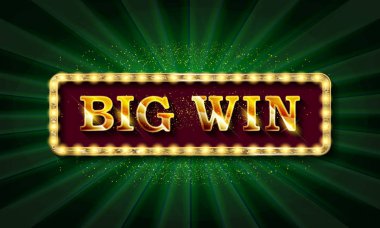 Lamba ile Retro işareti büyük Win afiş.