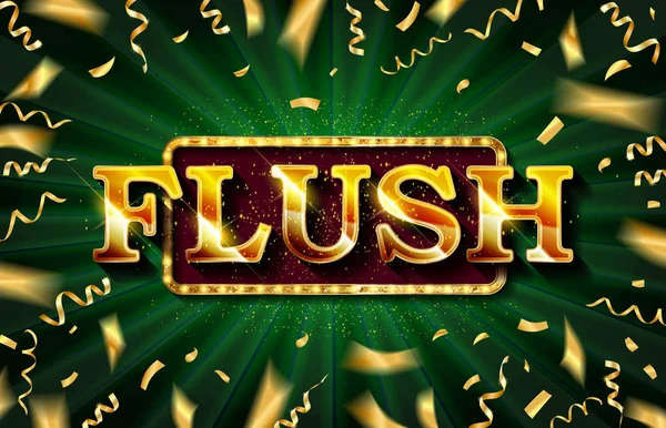 Flush. İllüstrasyon online poker casino — Stok Vektör