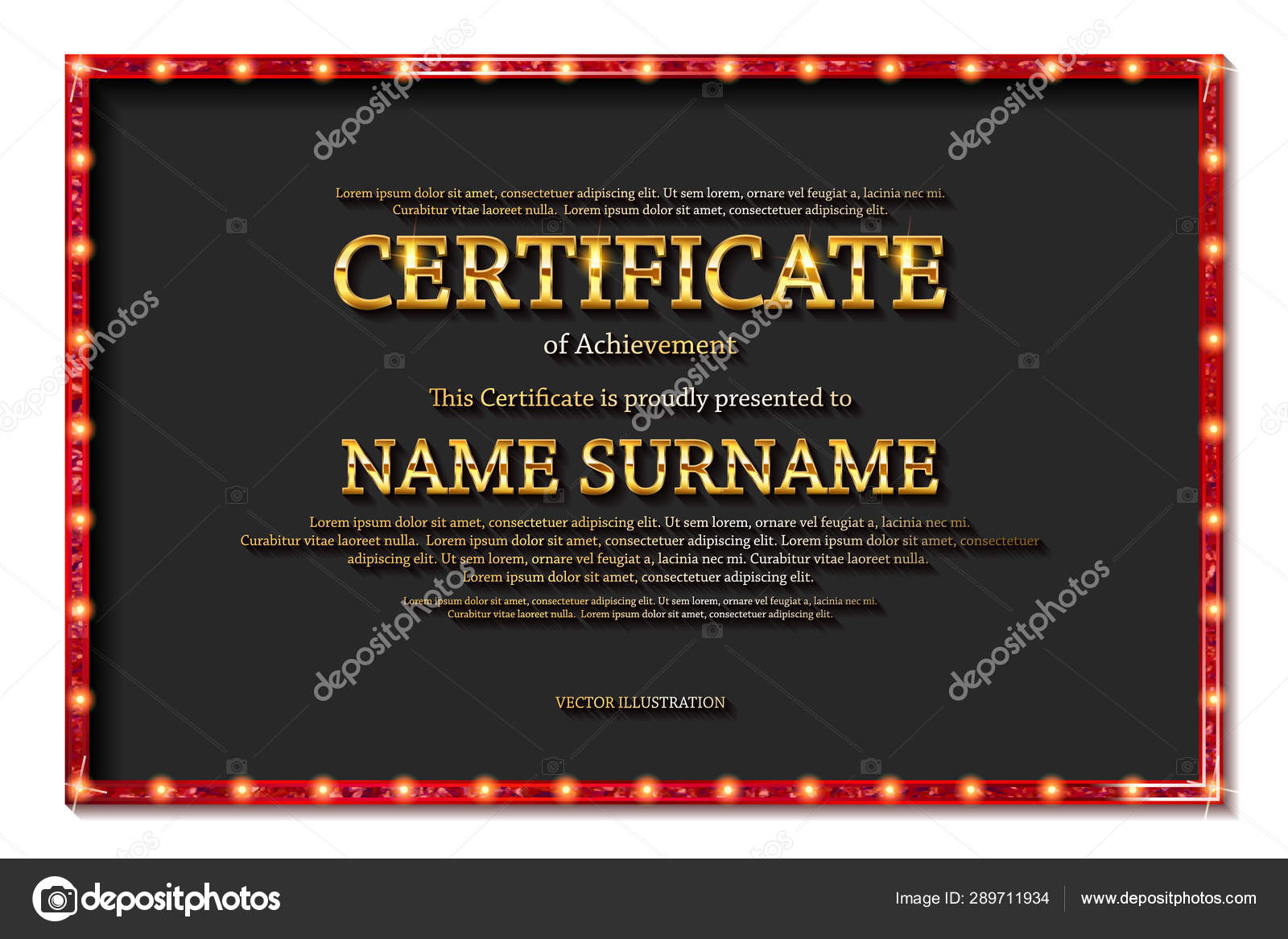 Элегантный Шаблон Диплома, Место Для Текста. Векторное.