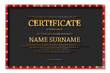 Diploma zarif şablon, metin için yer.