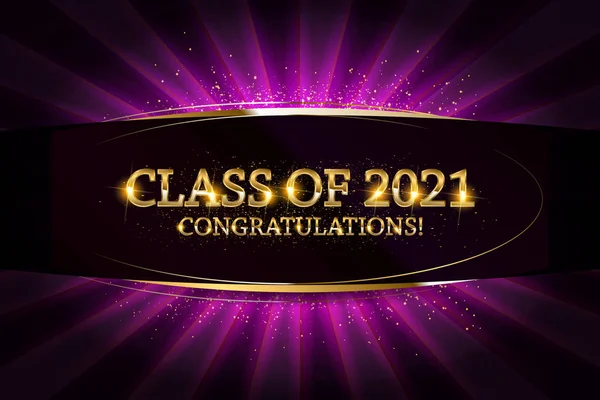 Class of 2021 Congratulations Graduates — Stock Vector