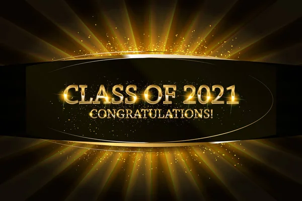 Class of 2021 Congratulations Graduates — Stock Vector