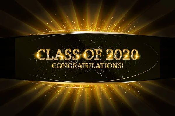 Class of 2020 Congratulations Graduates — Stock Vector