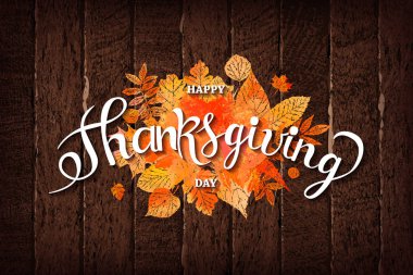 Şükran Günü tebrik kartı.