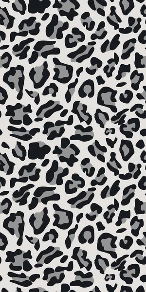 Nahtloses schwarz-weißes Leopardenmuster — Stockvektor