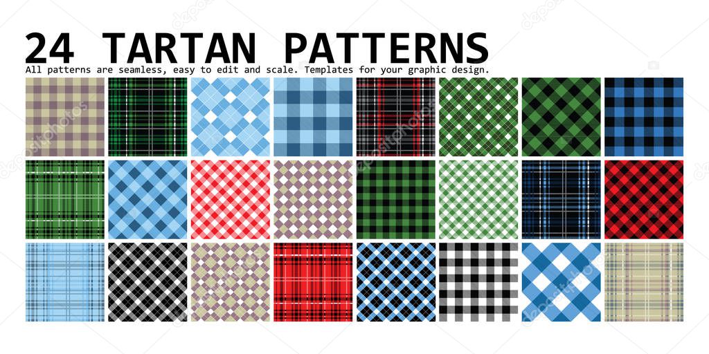 Lumberjack Tartan. 24 patterns