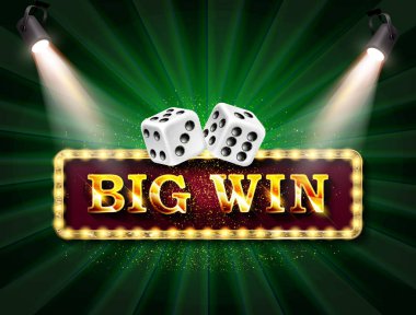 Parlayan işareti Büyük kazanmak afiş