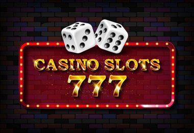 777 kumarhane yuvası Neon ışıklı pankart