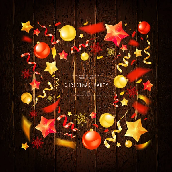 Fondo Navidad Corona Navidad Con Decoraciones Año Nuevo Sobre Fondo — Vector de stock