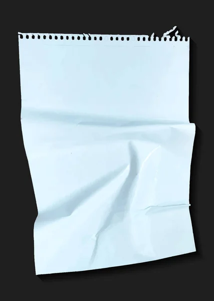 Смятый Кусок Белого Пергамента Бумага Выпечки Черном Бетонном Фоне Вид — стоковый вектор