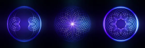 神聖な幾何学のセット 抽象的な明るい背景 パンフレット ウェブサイト チラシ ポスター その他のデザインのためのベクトルデジタルグラフィックス — ストックベクタ