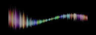 Müzik dengeleyicisi dalgası tasviri. Vektör illüstrasyonu