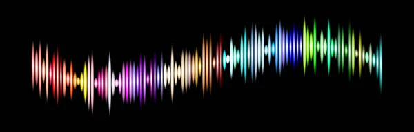 一个音乐均衡器波的示例 矢量说明 — 图库矢量图片