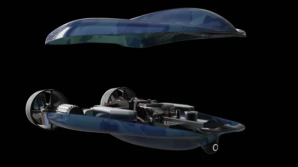 Концепция Подводного Исследовательского Беспилотника — стоковое фото