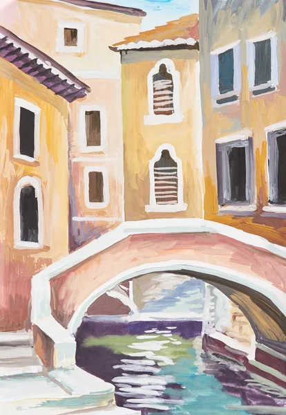 Kunsttrykk Veggutsmykking Akryl Kunst Stor Plakat Venezia Vannfargetegning Moderne Kunst royaltyfrie gratis stockbilder