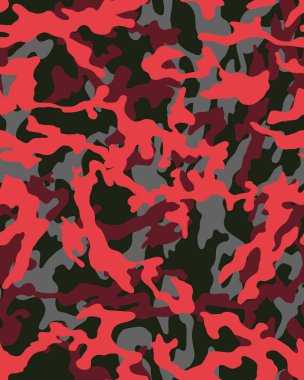 Moda kamuflaj deseni, moda tasarımı. Sorunsuz illüstrasyon