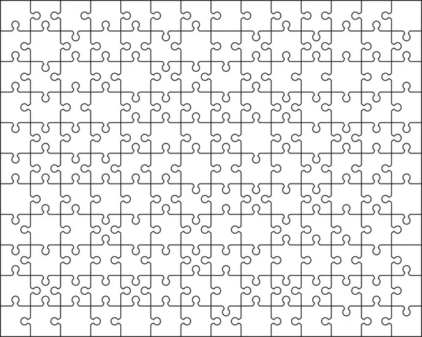 白色拼图的矢量图解 分开的块 — 图库矢量图片