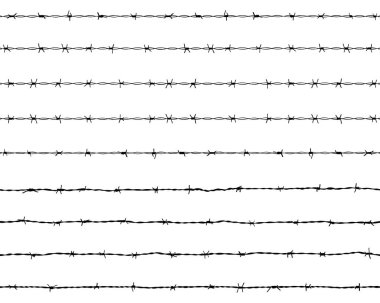 Beyaz bir arka planda dikenli telin siyah silueti