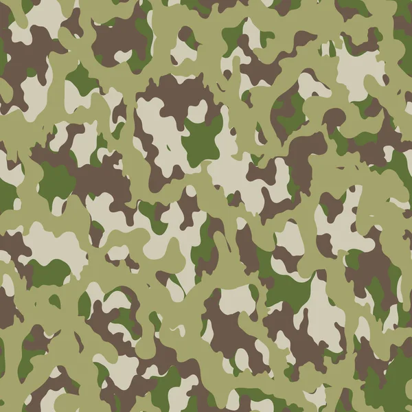 Patrón Camuflaje Moda Impresión Verde Militar Ilustración Perfecta — Archivo Imágenes Vectoriales