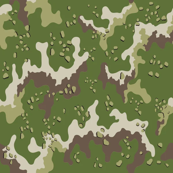 Modieus Camouflage Patroon Militaire Groene Print Naadloze Illustratie — Stockvector