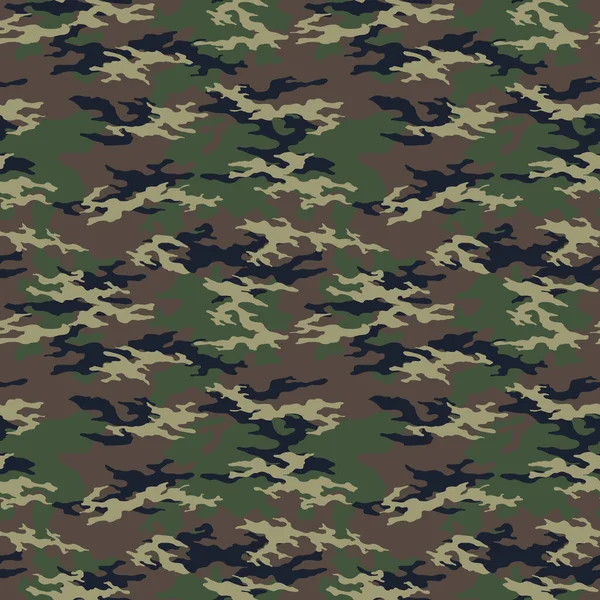 Modieus Camouflage Patroon Militaire Print Naadloze Illustratie — Stockvector