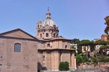 Roma, İtalya - Haziran 2019 - Roma'da Kolezyum. Kolezyum m