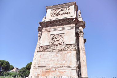 Roma, İtalya - Haziran 2019 - Roma'da Kolezyum. Kolezyum m