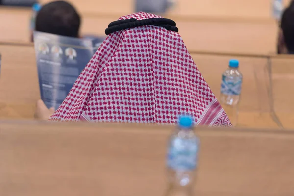 商业会议和情况介绍，阿拉伯商人代表 — 图库照片