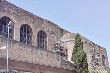 Roma, İtalya - Haziran 2019 - Roma'da Kolezyum. Kolezyum m
