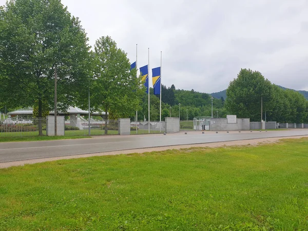 Srebrenica Bosnia Erzegovina Giugno 2020 Memoriale Cimitero Srebrenica Potocari Vittime — Foto Stock