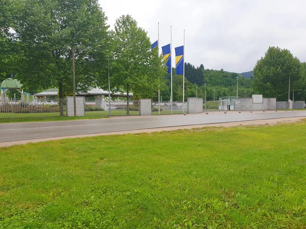 Srebrenica Bosnia Erzegovina Giugno 2020 Memoriale Cimitero Srebrenica Potocari Vittime — Foto Stock