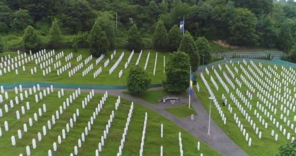 Srebrenica Bosnie Herzégovine Juin 2020 Mémorial Cimetière Srebrenica Potocari Pour — Video