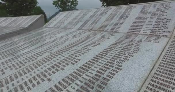 Srebrenica Bosnie Herzégovine Juin 2020 Mémorial Cimetière Srebrenica Potocari Pour — Video