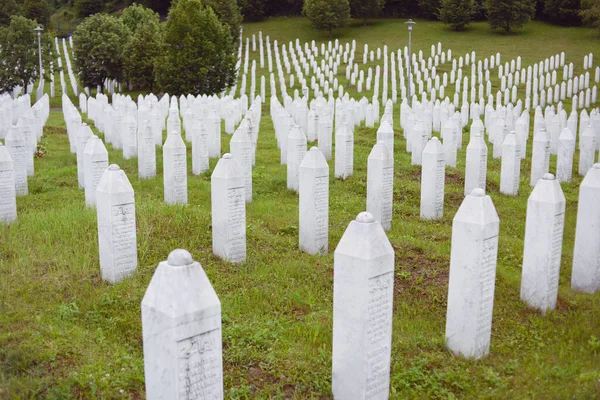 Srebrenica Bosnia Herzegovina June 2020 Srebrenica Potocari Memorial Cemetery Victims — Stock Photo, Image