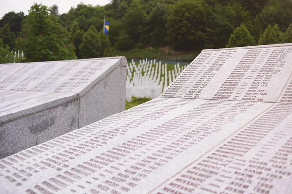 Srebrenica Bosna Hercegovina Června 2020 Srebrenica Potocari Památník Hřbitov Obětí — Stock fotografie