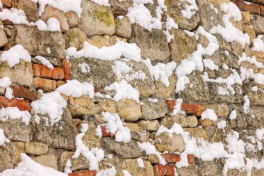 Belgrad eski kale not alan sığ derinliği kar altında
