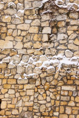 Belgrad eski kale not alan sığ derinliği kar altında