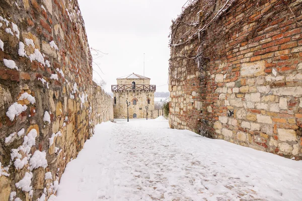 Belgrad Festung Unter Dem Schnee — Stockfoto