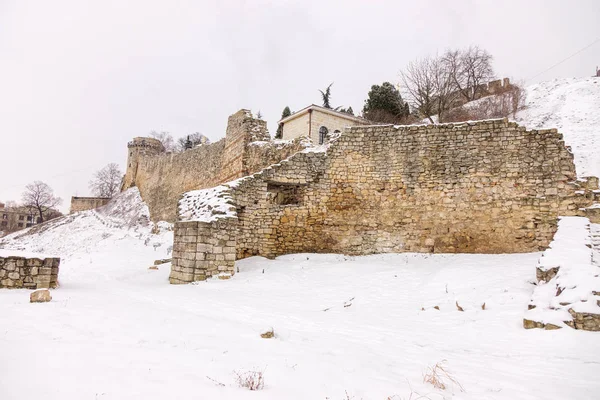 Blick Auf Die Verschiedenen Teile Der Belgrader Festung Unter Dem — Stockfoto