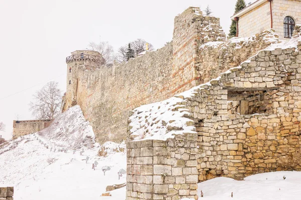 Betrachten Sie Die Verschiedenen Teile Der Belgrader Festung Unter Dem — Stockfoto
