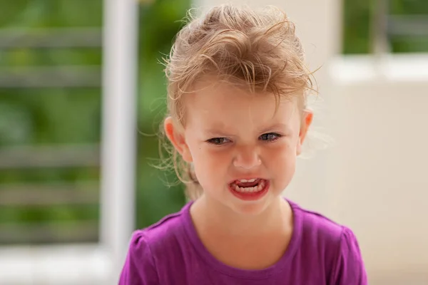 Little Girl Angry Crying — Stock Photo, Image