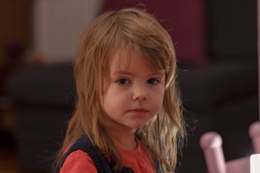 Bir çocuğun portresi, alanın derinliğine dikkat edin.