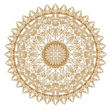 Dekoratif çiçek süsleme Doğu tarzı. Mandala.