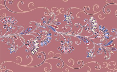 Kusursuz klasik sınırlar. Geleneksel Doğu tarzı, süs çiçekleri. Tasarım kartı, davetiye, broşür, kitap, dergi için süs eşyası.