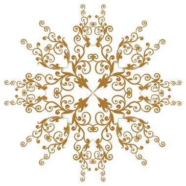 Dekoratif çiçek süsleme Doğu tarzı. Mandala.