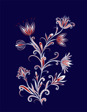 Fantastik buket. Arka planda etnik geleneksel tarzı.