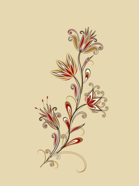 Fantastik buket. Arka planda etnik geleneksel tarzı.