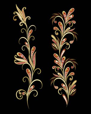 Fantastik buket. Arka planda etnik geleneksel tarzı.